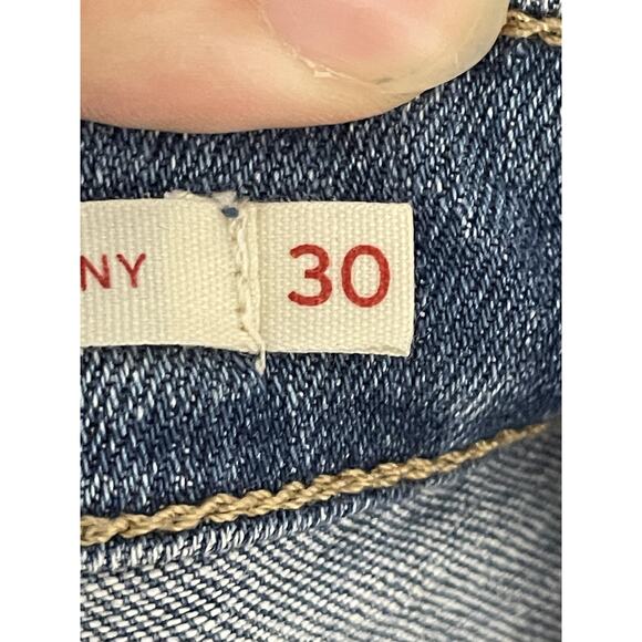 Levis 721 High Rise Skinny Jeans Womens 30 Distressed Frayed Hem Stretch Denim - Picture 10 of 15